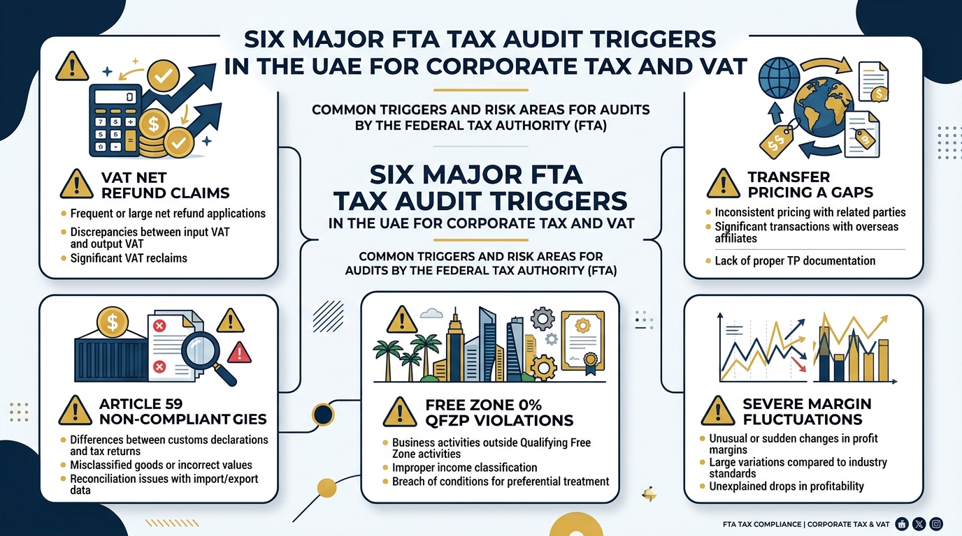 Six Major FTA Tax Audit Triggers in the UAE for Corporate Tax and VAT